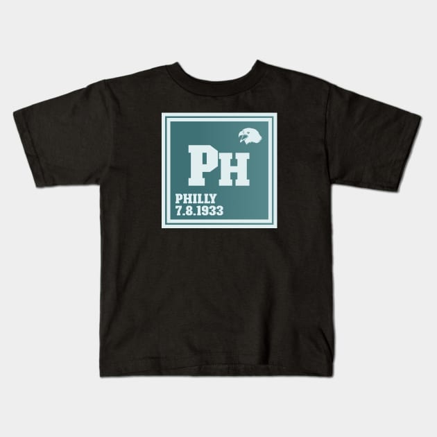 Philly Element Color Kids T-Shirt by nickbeta